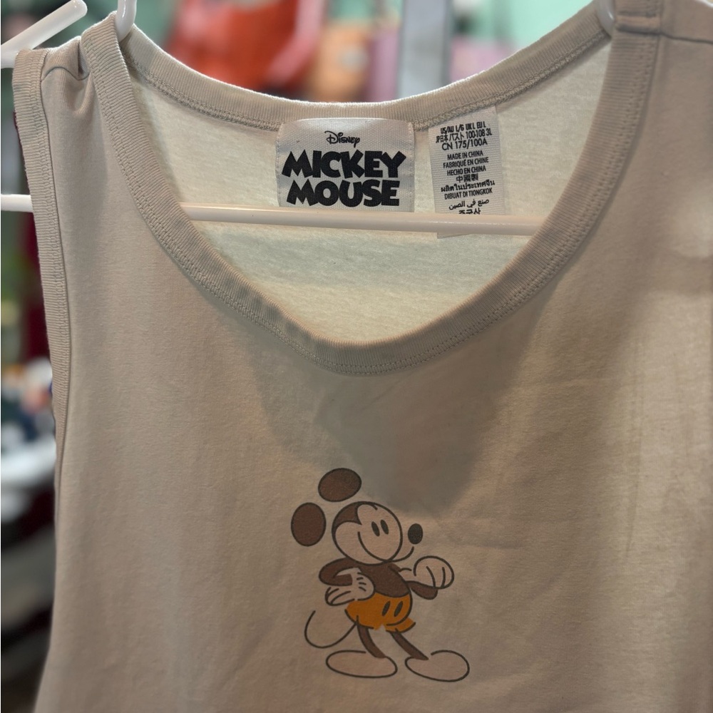 Disney Mickey Mouse Beige Tank Top - Picture 2 of 5
